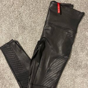 Spanx faux leather motto leggings - Brand new!!